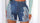 Dark Blue Distressed Short