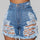 Medium Blue Distressed Short